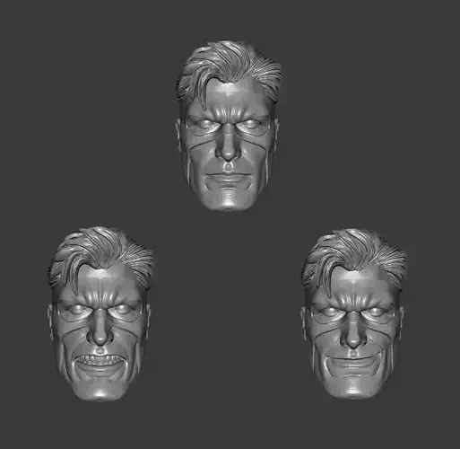 DC OUTSIDERS GEO FORCE EXPRESSIONS 3-PACK HEADSCULPT
