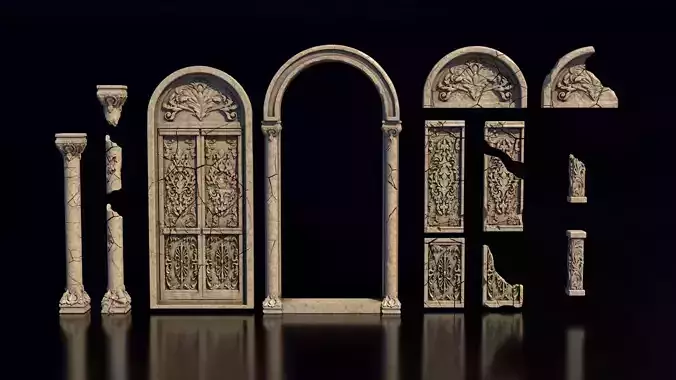 Echoes of Empire   Ancient Rome-Inspired Kitbash Set 3D model