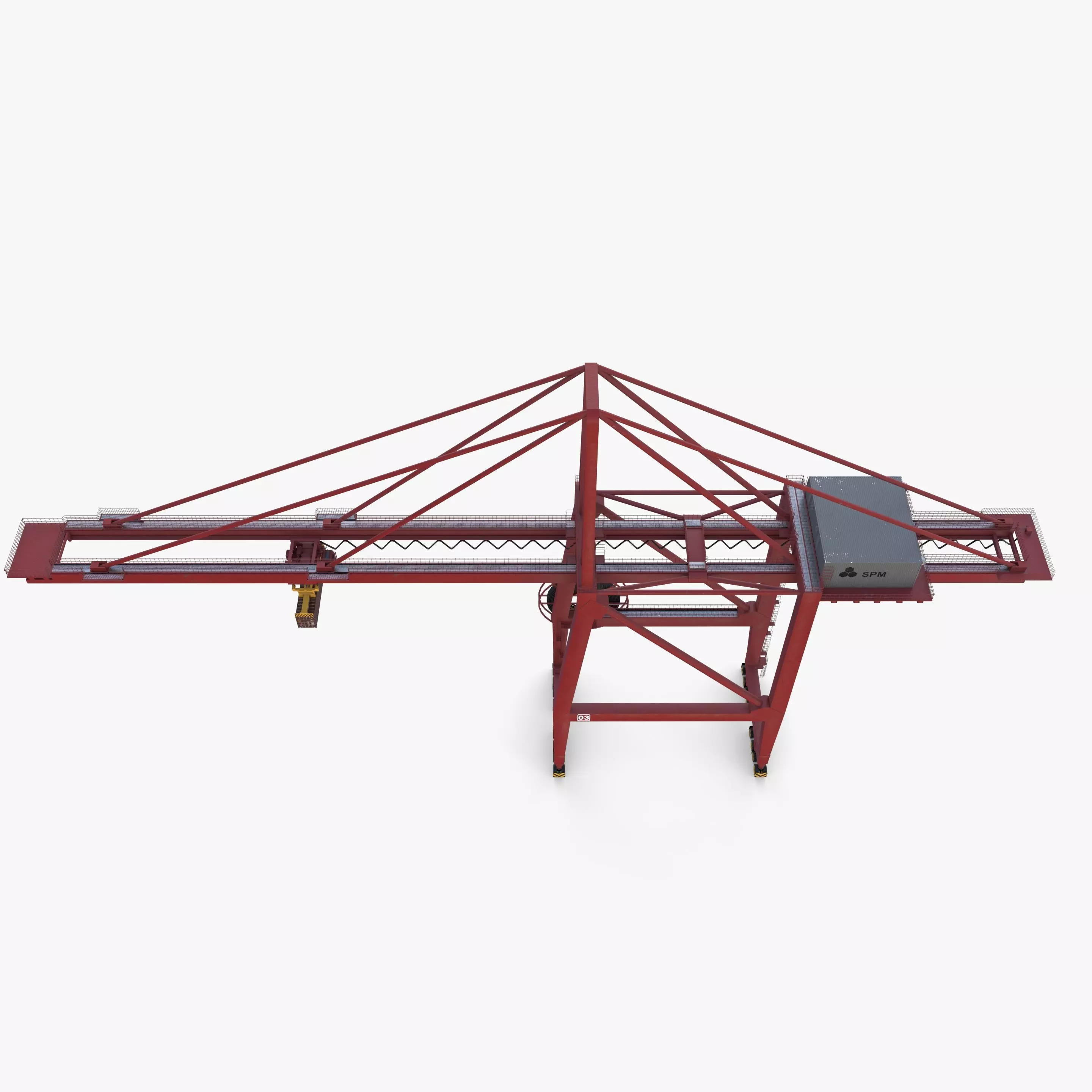 Port Crane V1 3D model_11