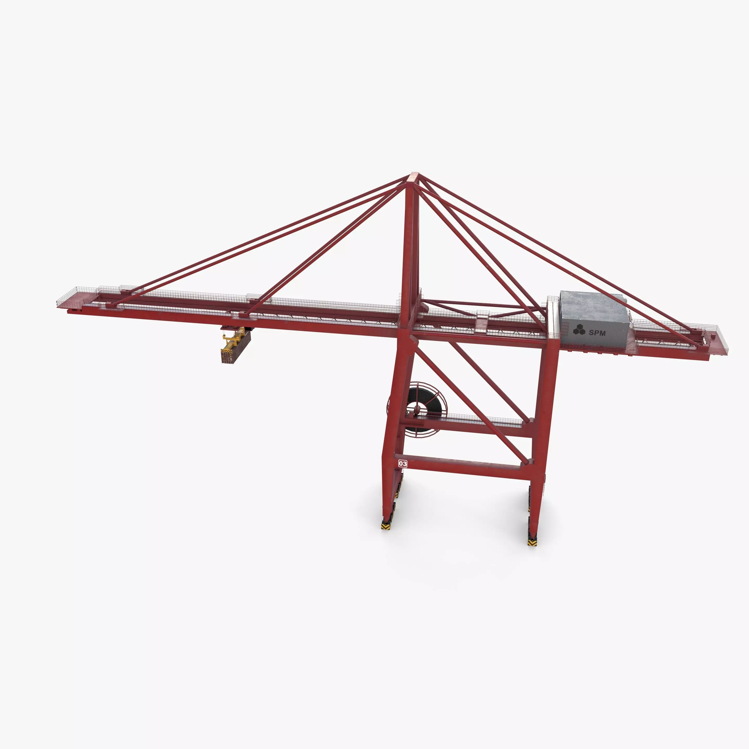Port Crane V1 3D model_8
