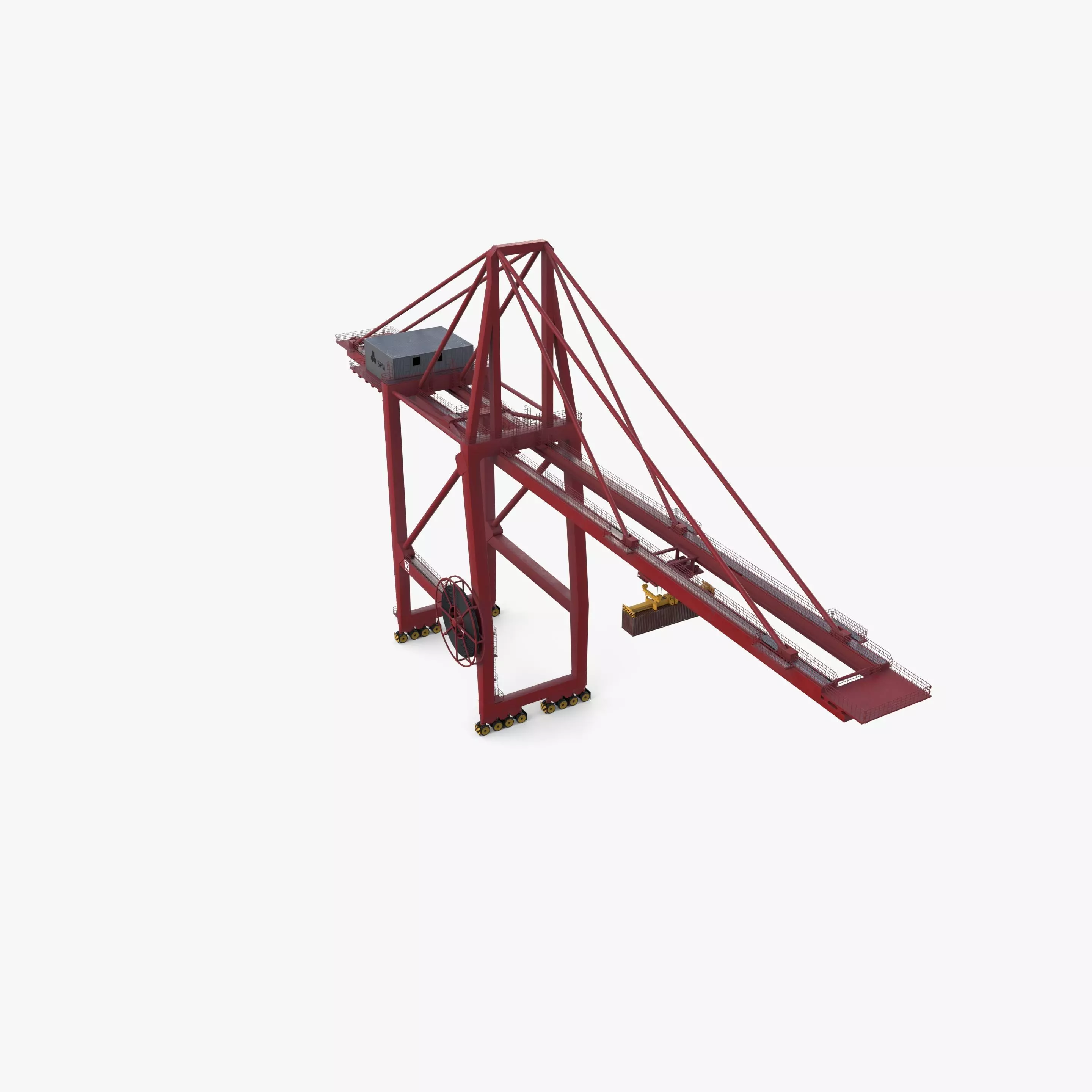 Port Crane V1 3D model_5