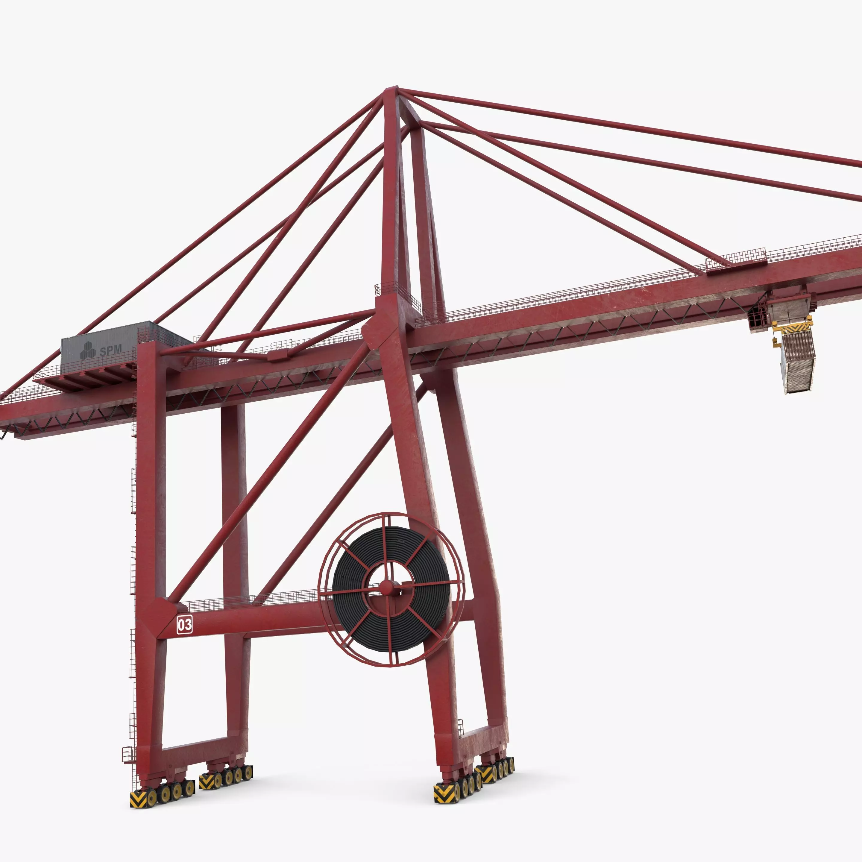 Port Crane V1 3D model_10