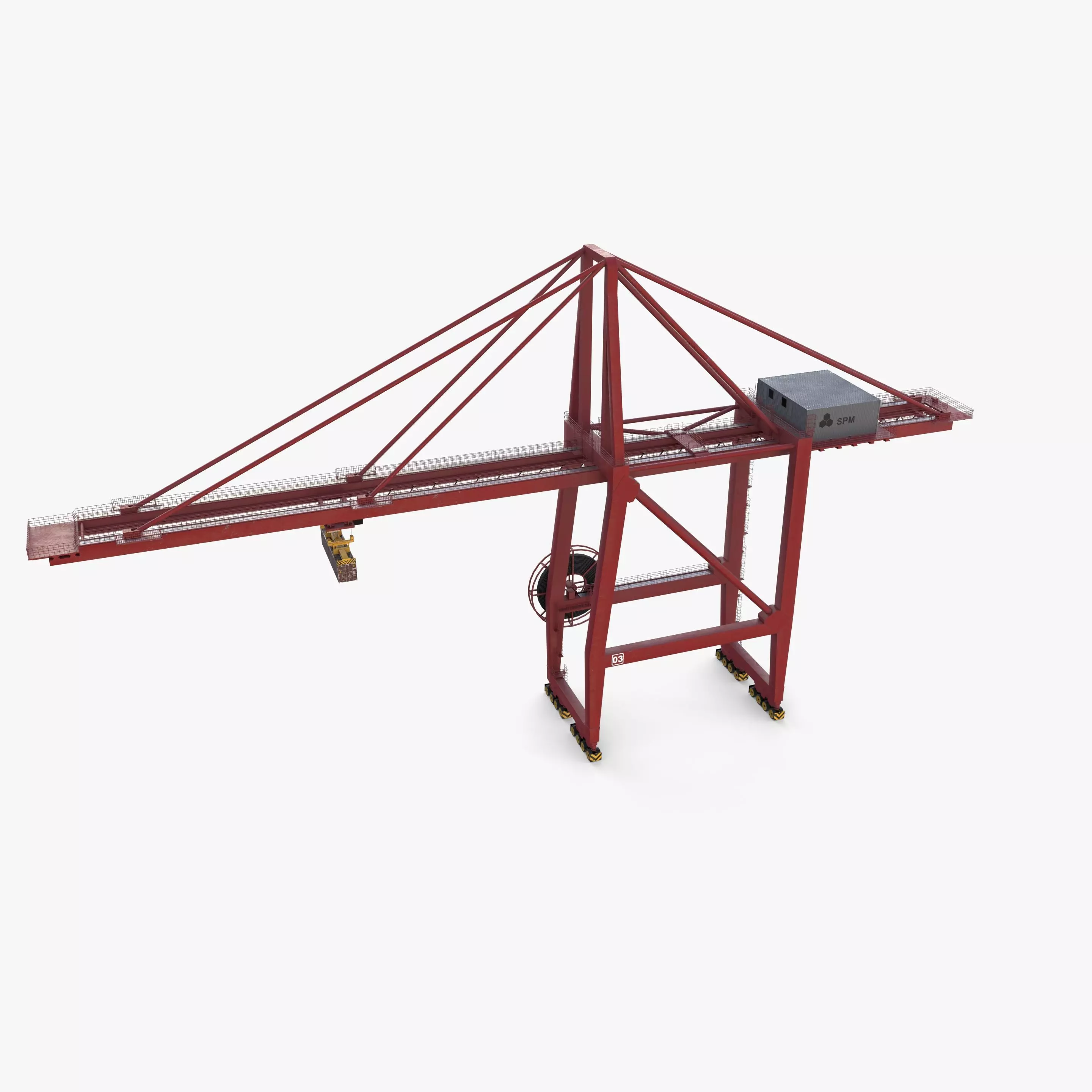 Port Crane V1 3D model_7