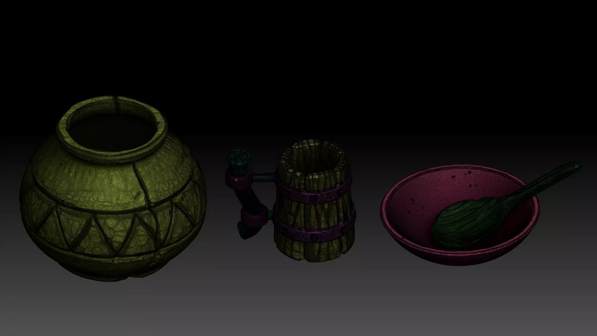Stylized dishes 3D model_9