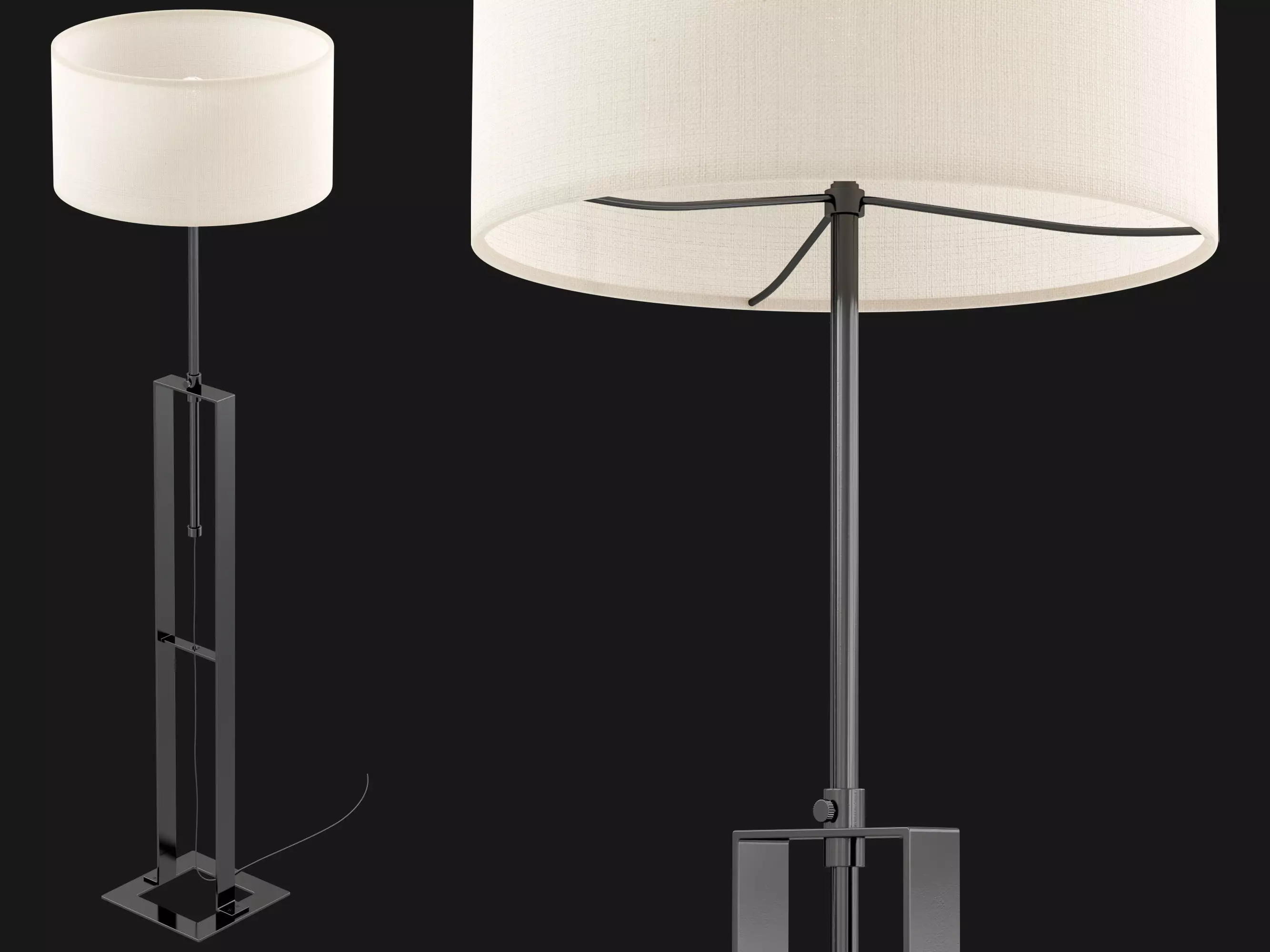 Tall Floor Lamp 3D model_1