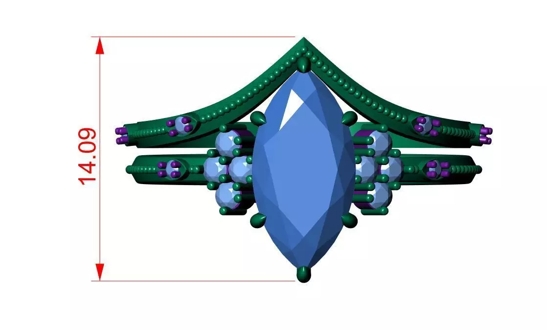 Solitaire ring 3D print model_7