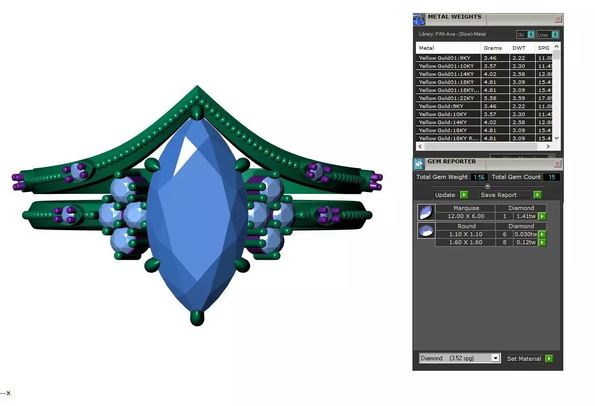 Solitaire ring 3D print model_6