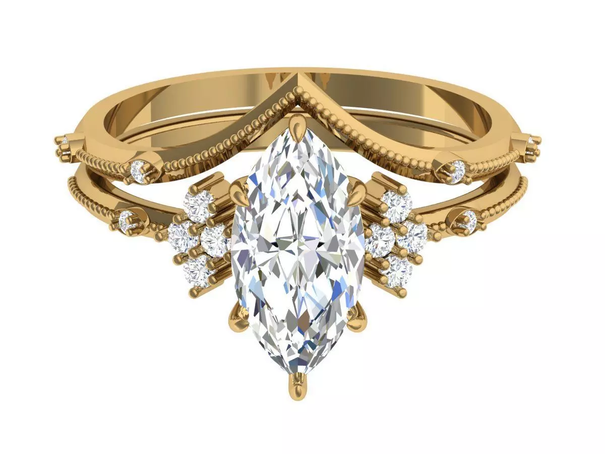 Solitaire ring 3D print model_0