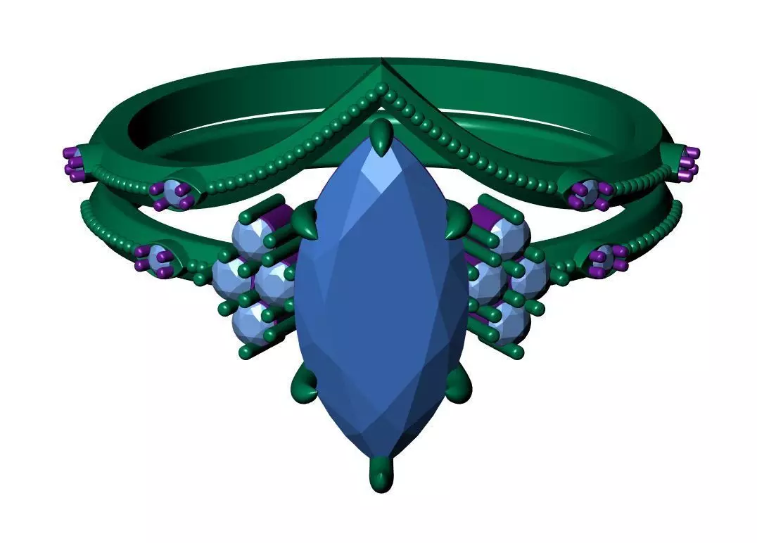 Solitaire ring 3D print model_8