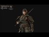 Samurai Girl2  Low-poly 3D model_1