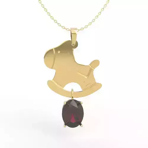 Exclusive Children Jewelry Rocking Horse Pendant 3D print model