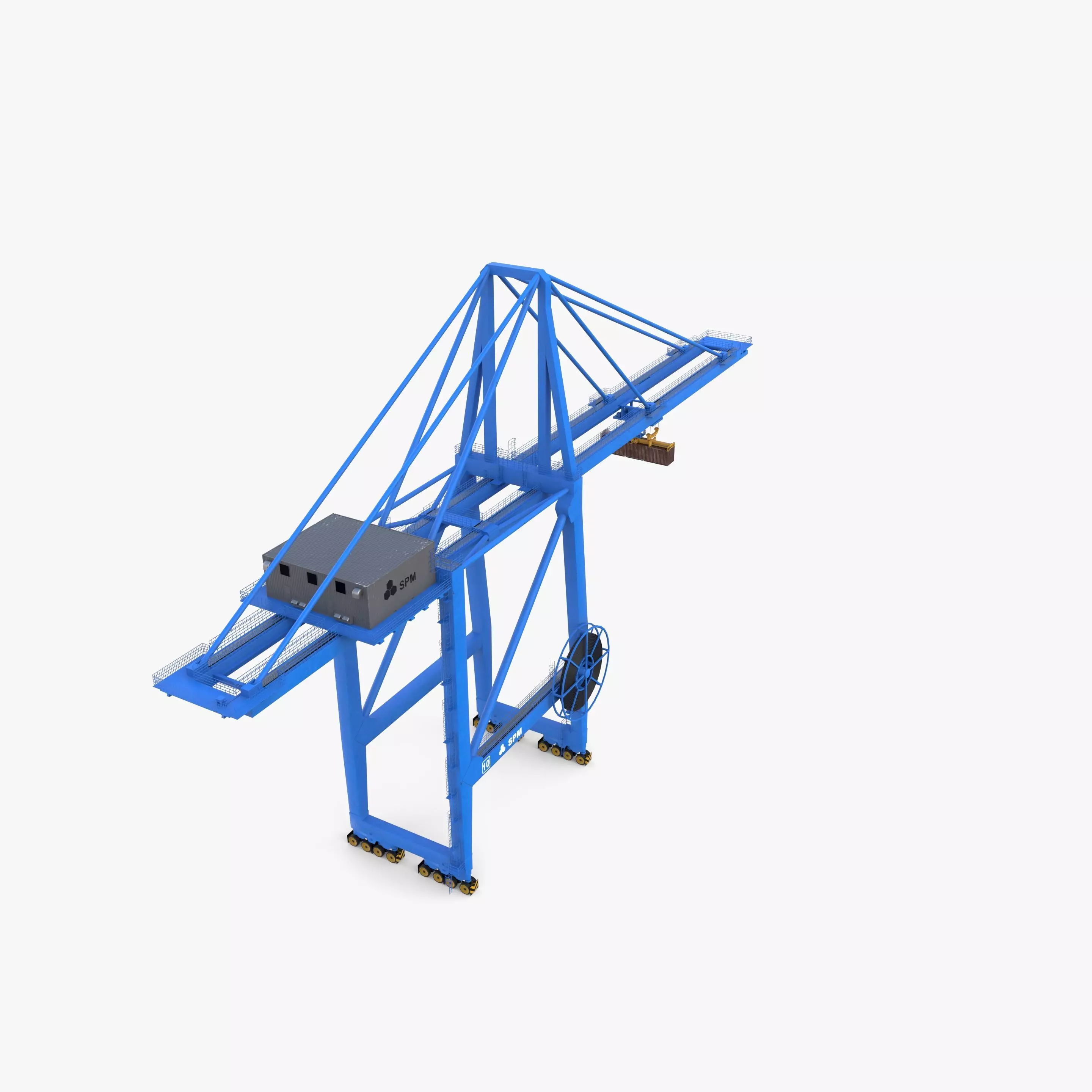 Port Crane V2 3D model_2