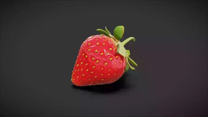 A Strawberry 3D model 2