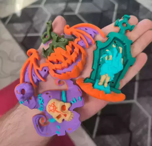 Halloween set AMS 3d print 3D Model Collection