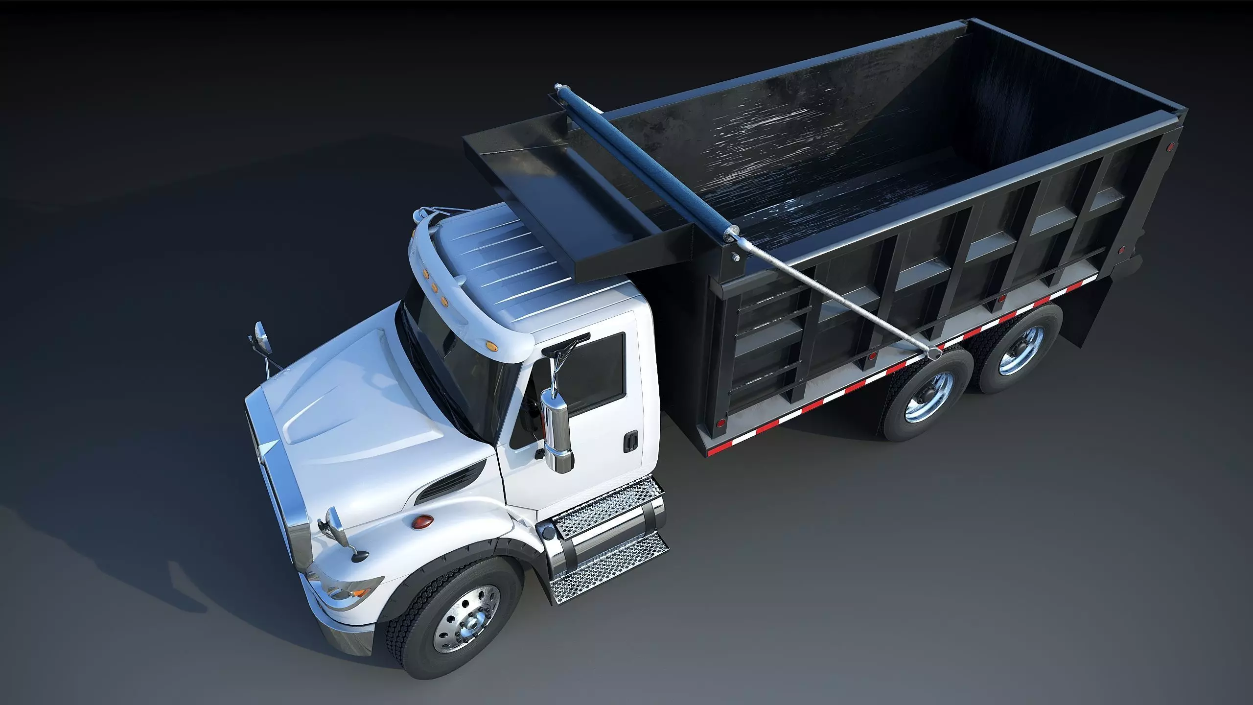International workstar 7600 Dump Truck Low-poly 3D model_20