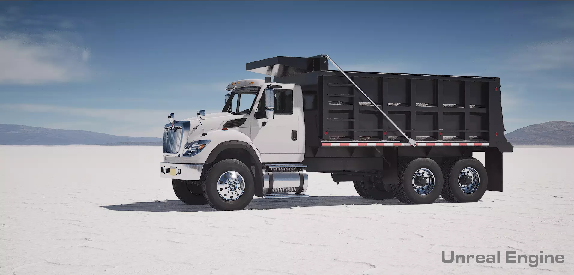 International workstar 7600 Dump Truck Low-poly 3D model_18