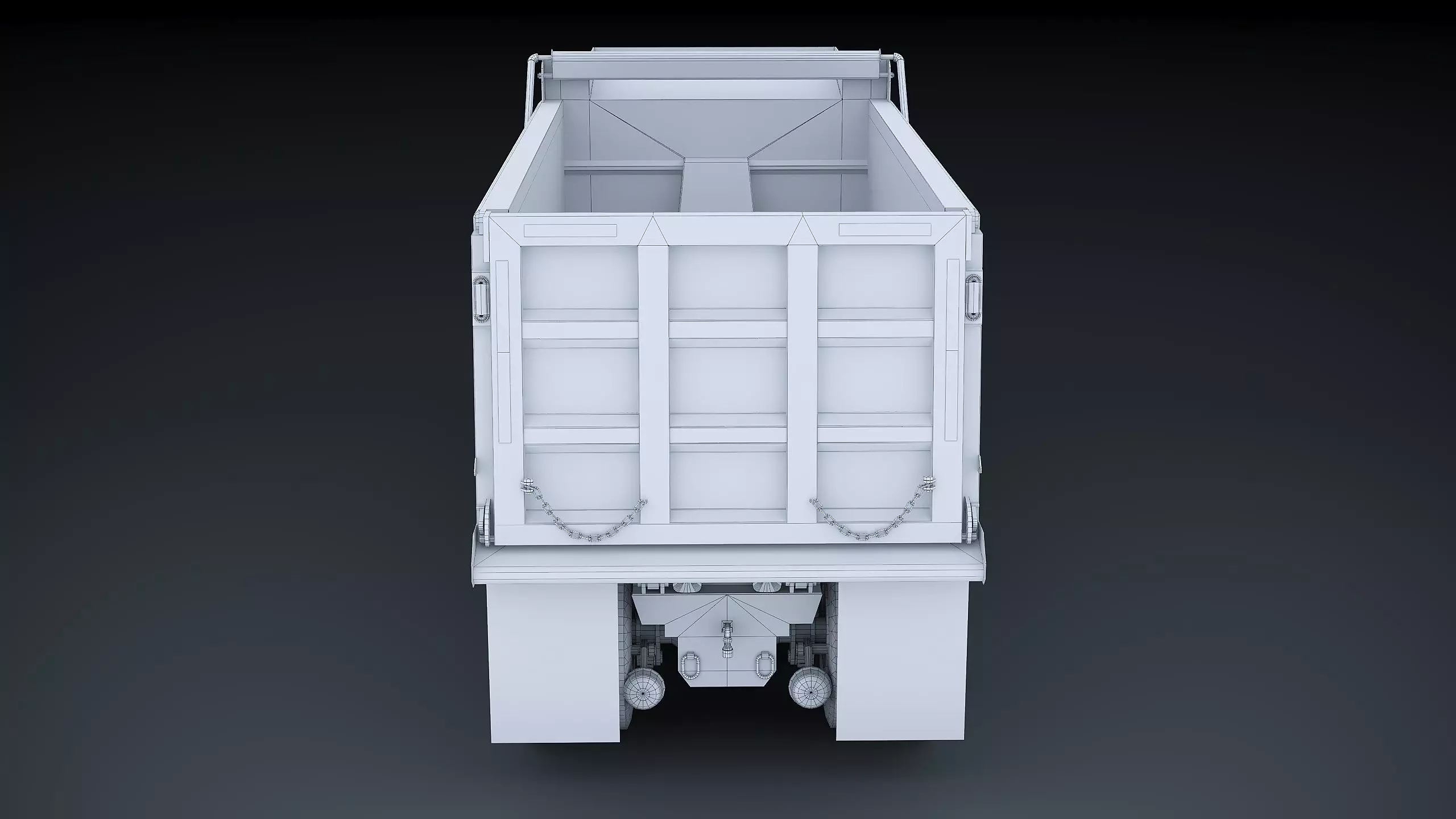International workstar 7600 Dump Truck Low-poly 3D model_25