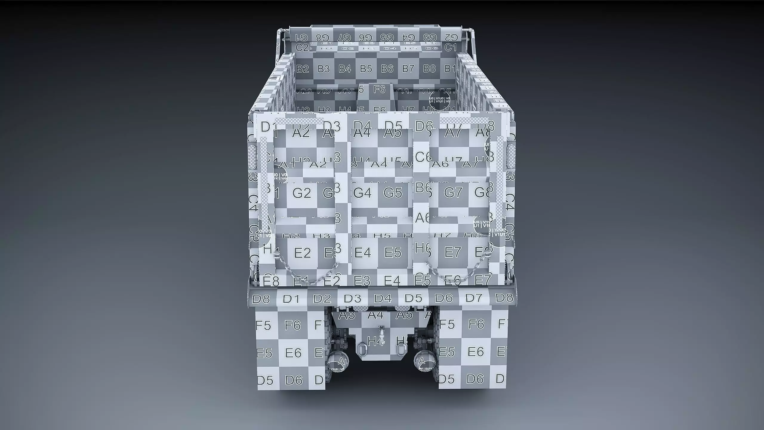 International workstar 7600 Dump Truck Low-poly 3D model_28