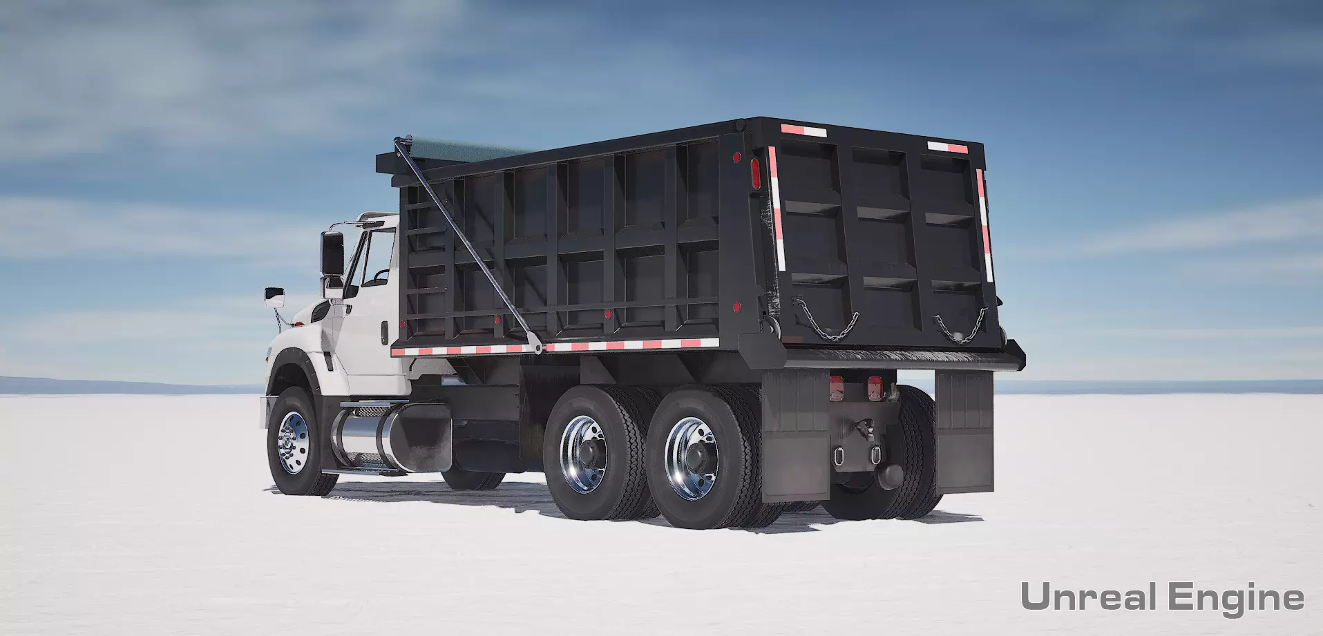 International workstar 7600 Dump Truck Low-poly 3D model_17