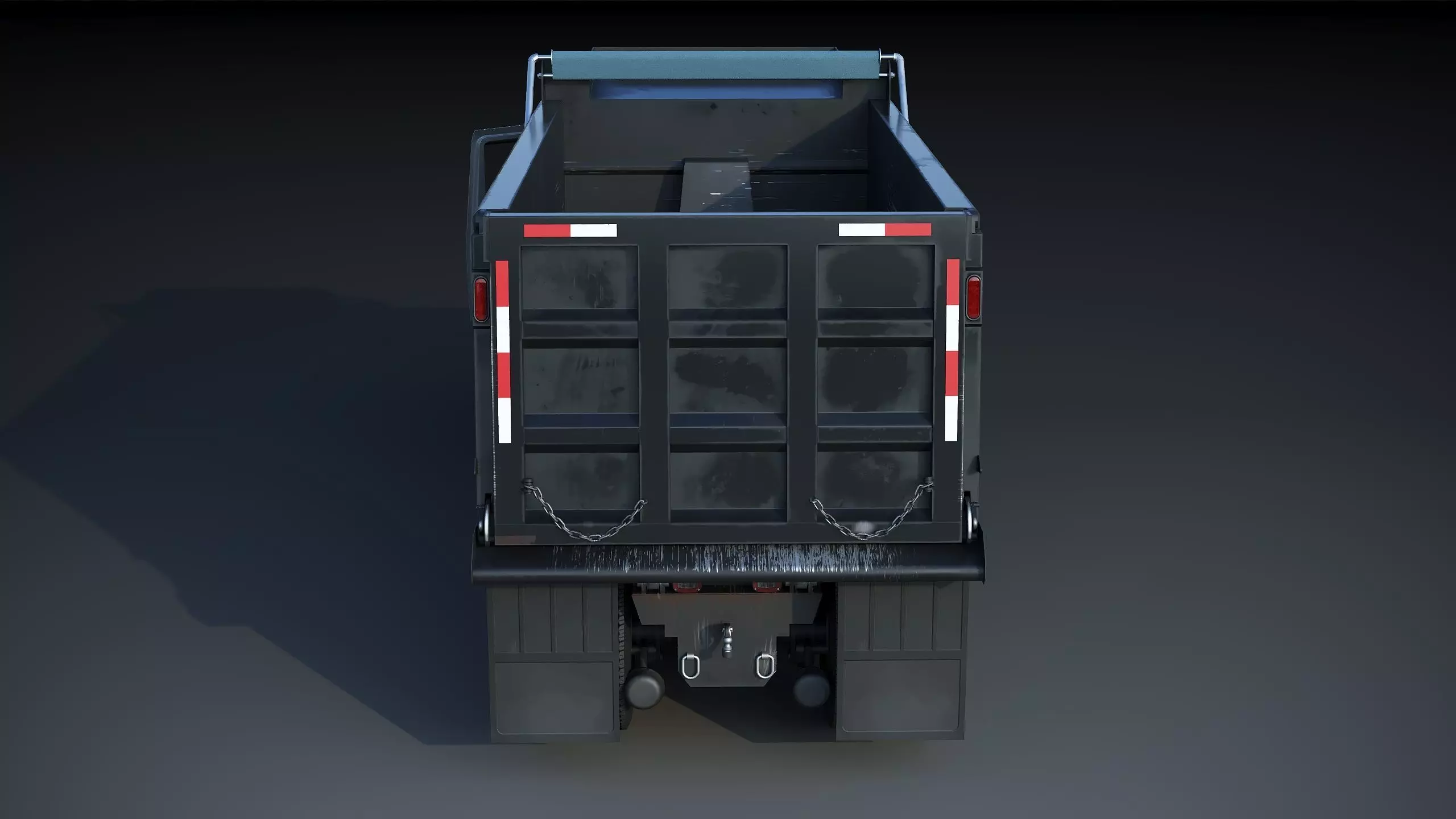 International workstar 7600 Dump Truck Low-poly 3D model_6