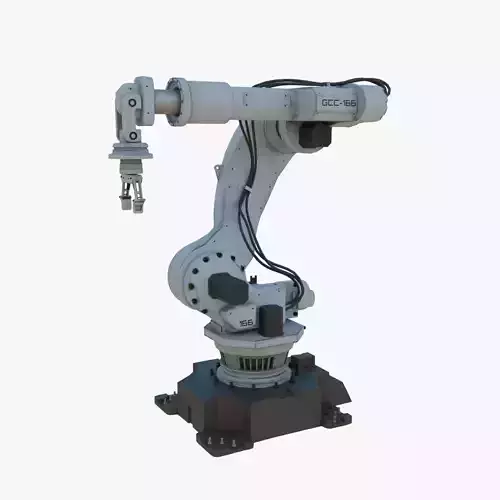 Industrial Robot Arm White Rust