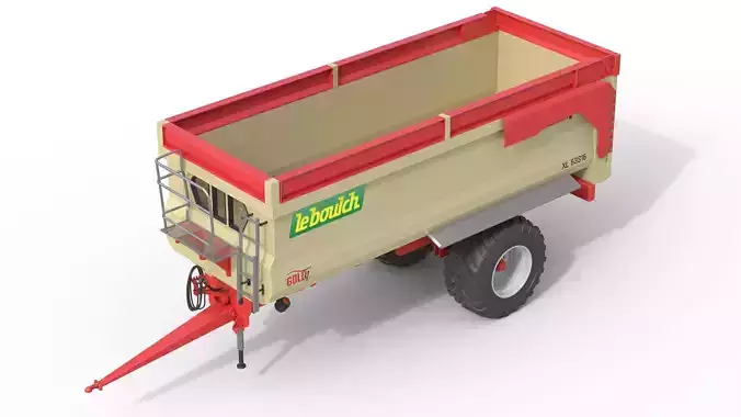 Leboulch Gold2 XL tipping trailer Low-poly 3D model