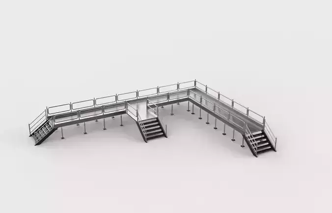 Stairs platform 3D model