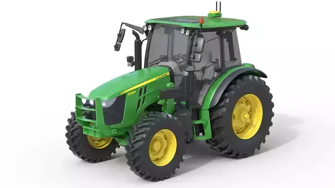 John deree 5130M Tractor Low-poly 3D model