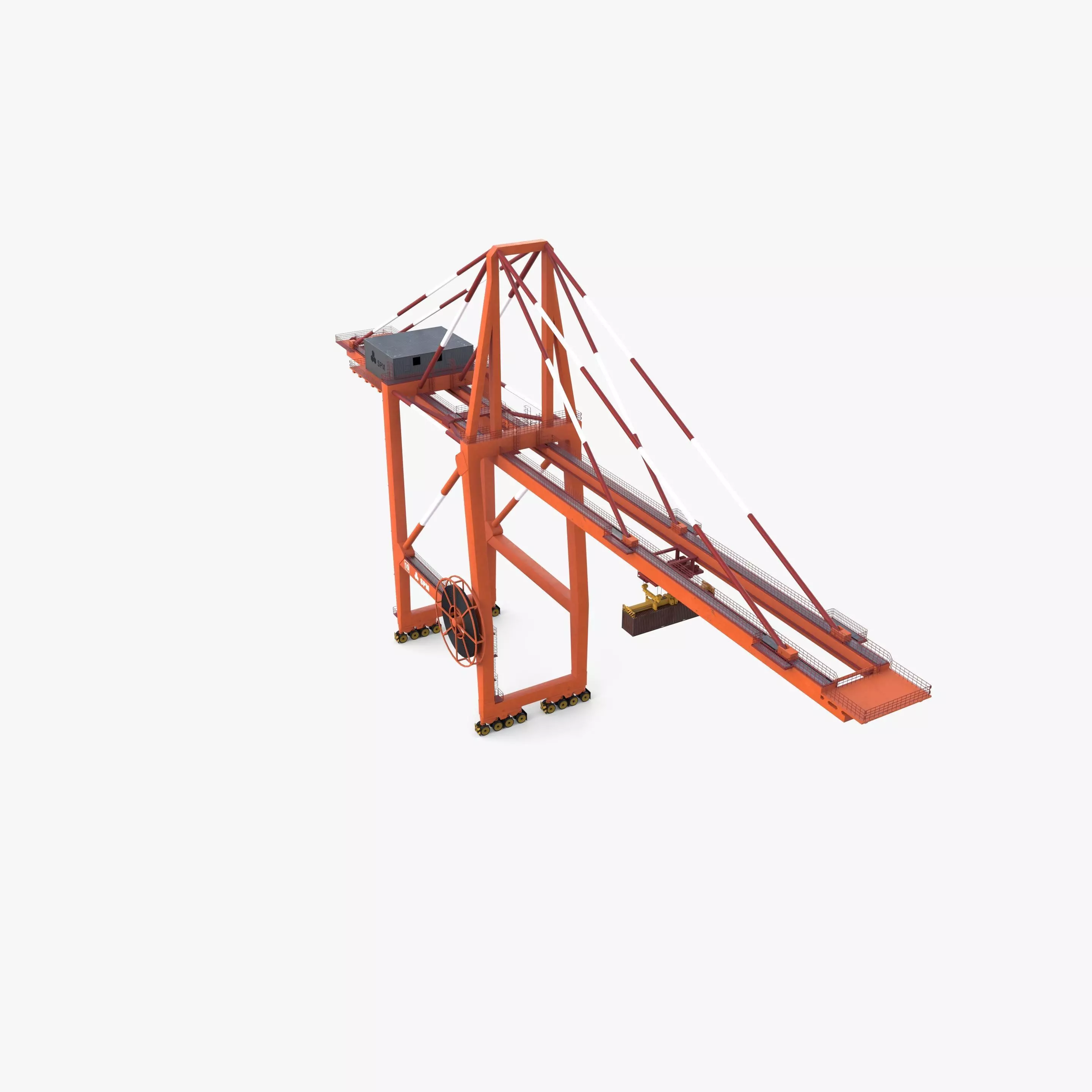 Port Crane V3 3D model_5