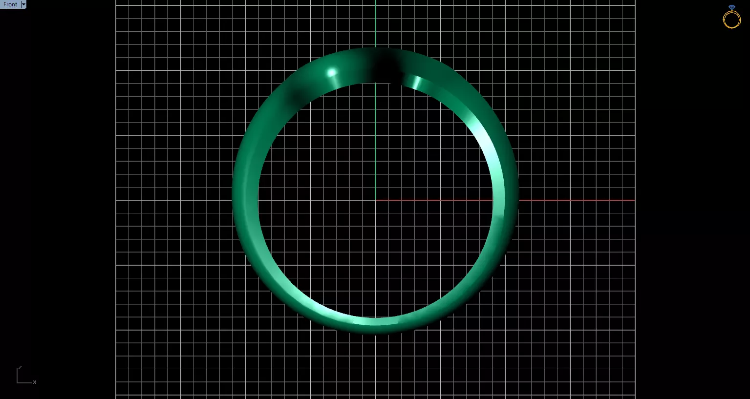 Minimal Abstract Ring 58 3D print model_4