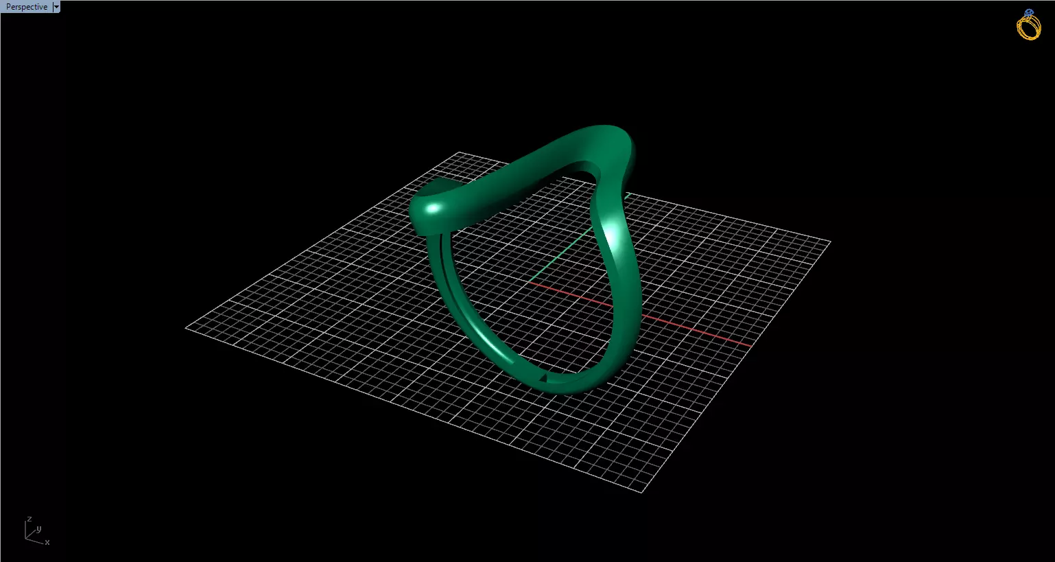 Minimal Abstract Ring 58 3D print model_2