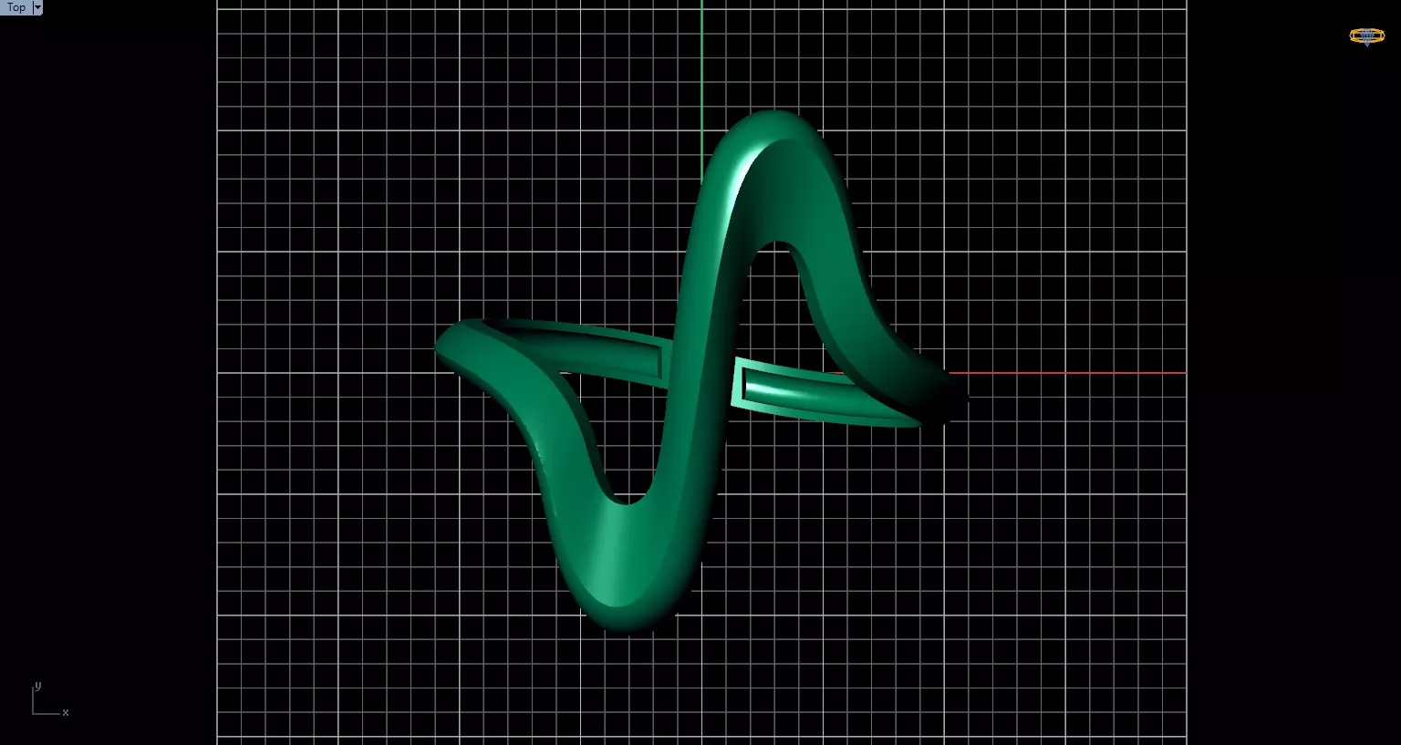 Minimal Abstract Ring 58 3D print model_3