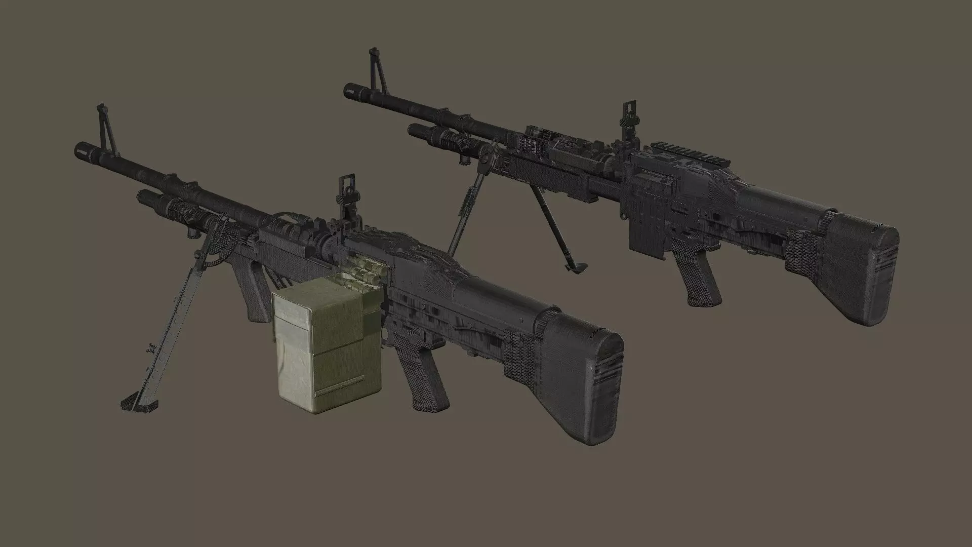 M60E3 And M60E4 Low-poly 3D Model Low-poly 3D model_4