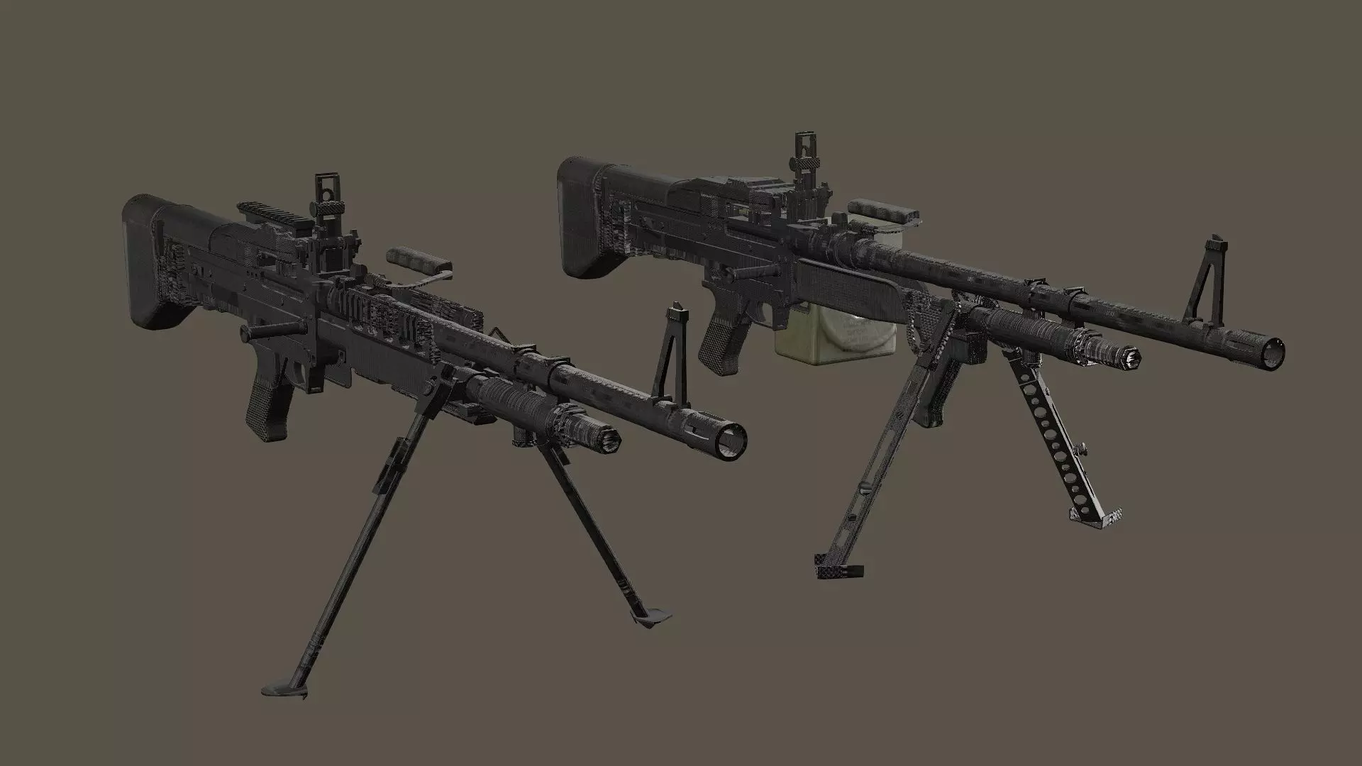 M60E3 And M60E4 Low-poly 3D Model Low-poly 3D model_2