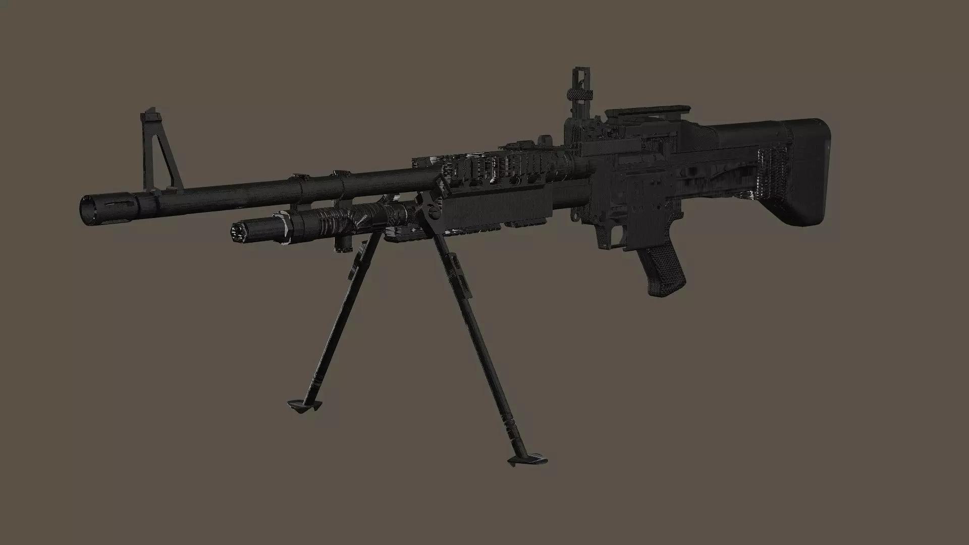 M60E3 And M60E4 Low-poly 3D Model Low-poly 3D model_7