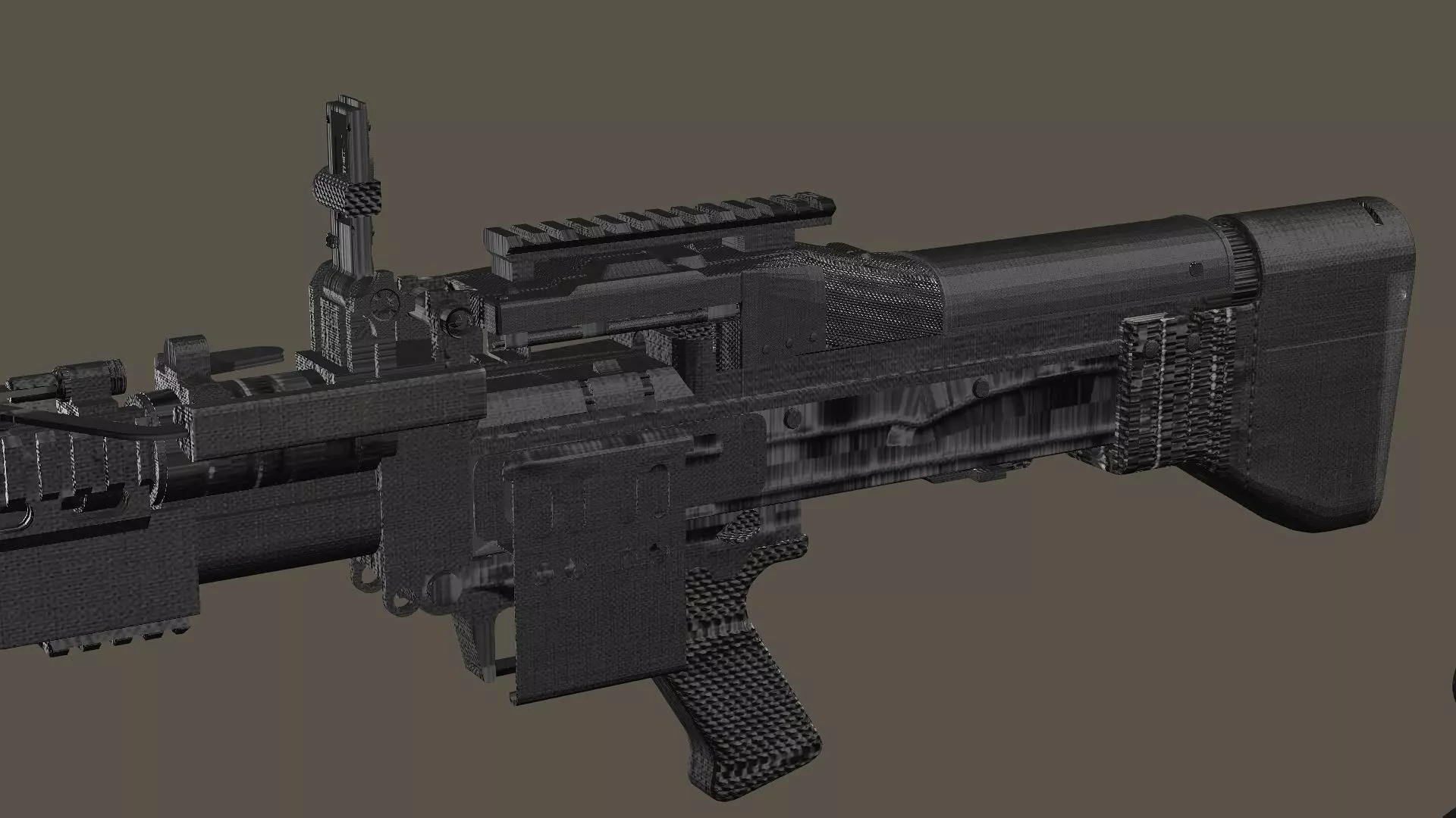 M60E3 And M60E4 Low-poly 3D Model Low-poly 3D model_9
