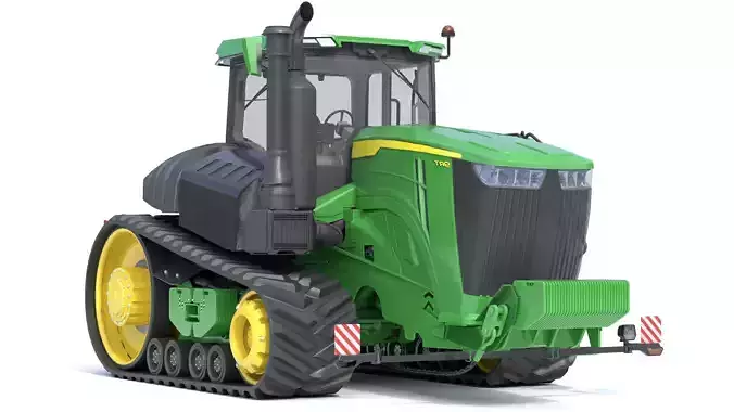 John Tractor 9RT Track Tractor Low-poly 3D model