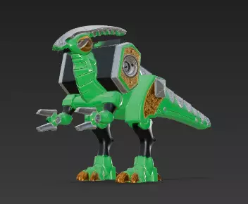 SET COMPLETO POWER RANGERS DINO TRUENO - ABARANGER 3D print model_8