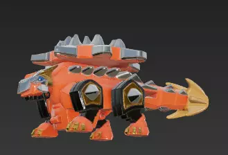 SET COMPLETO POWER RANGERS DINO TRUENO - ABARANGER 3D print model_6