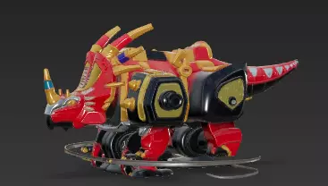 SET COMPLETO POWER RANGERS DINO TRUENO - ABARANGER 3D print model_9