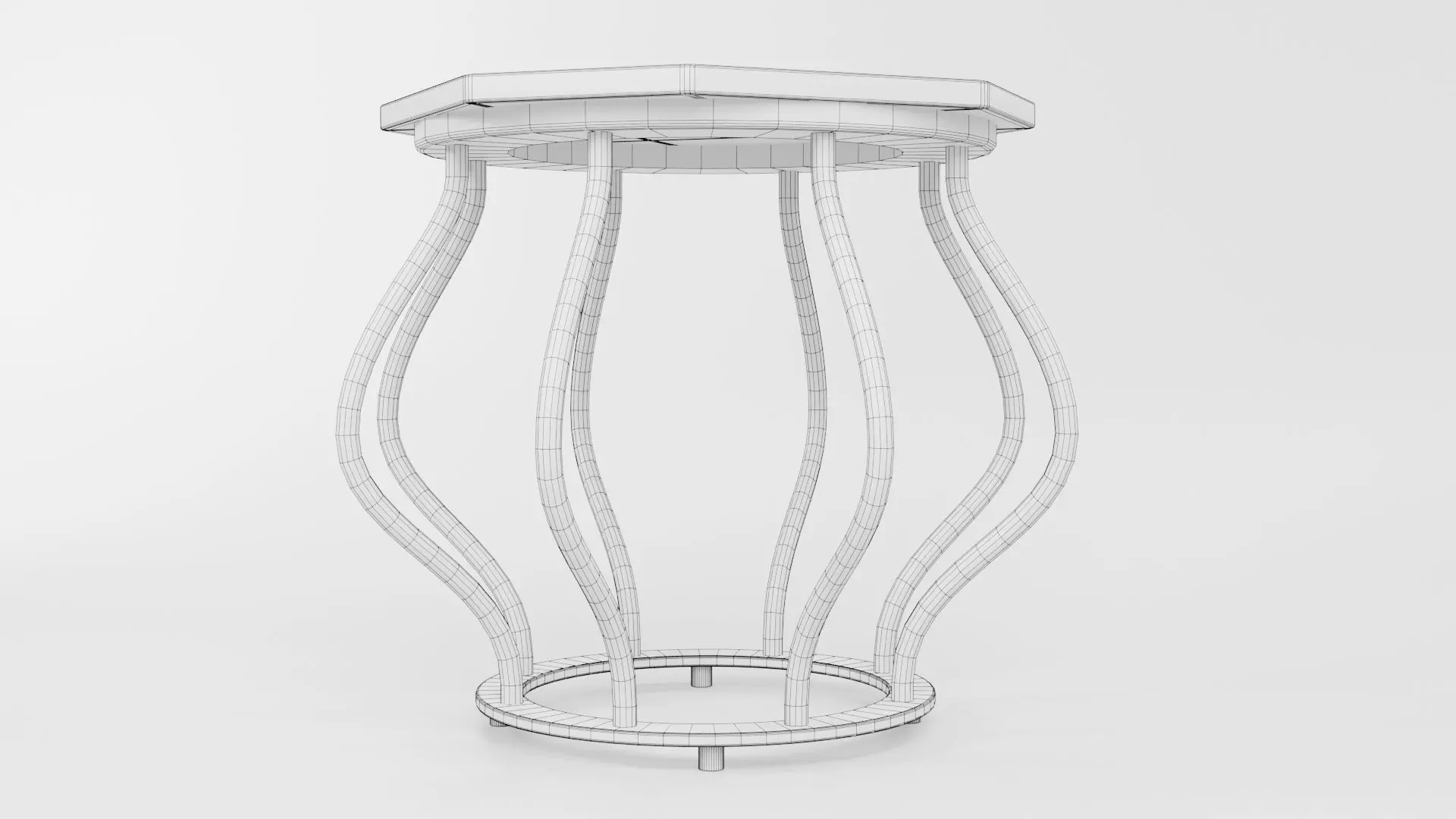 Octagon Table CG64 3D model_5