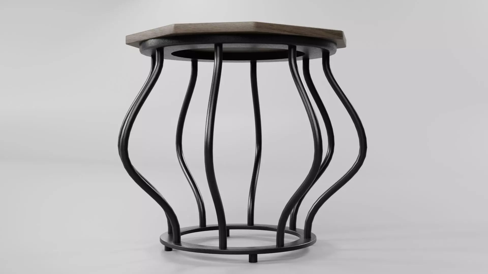 Octagon Table CG64 3D model_4