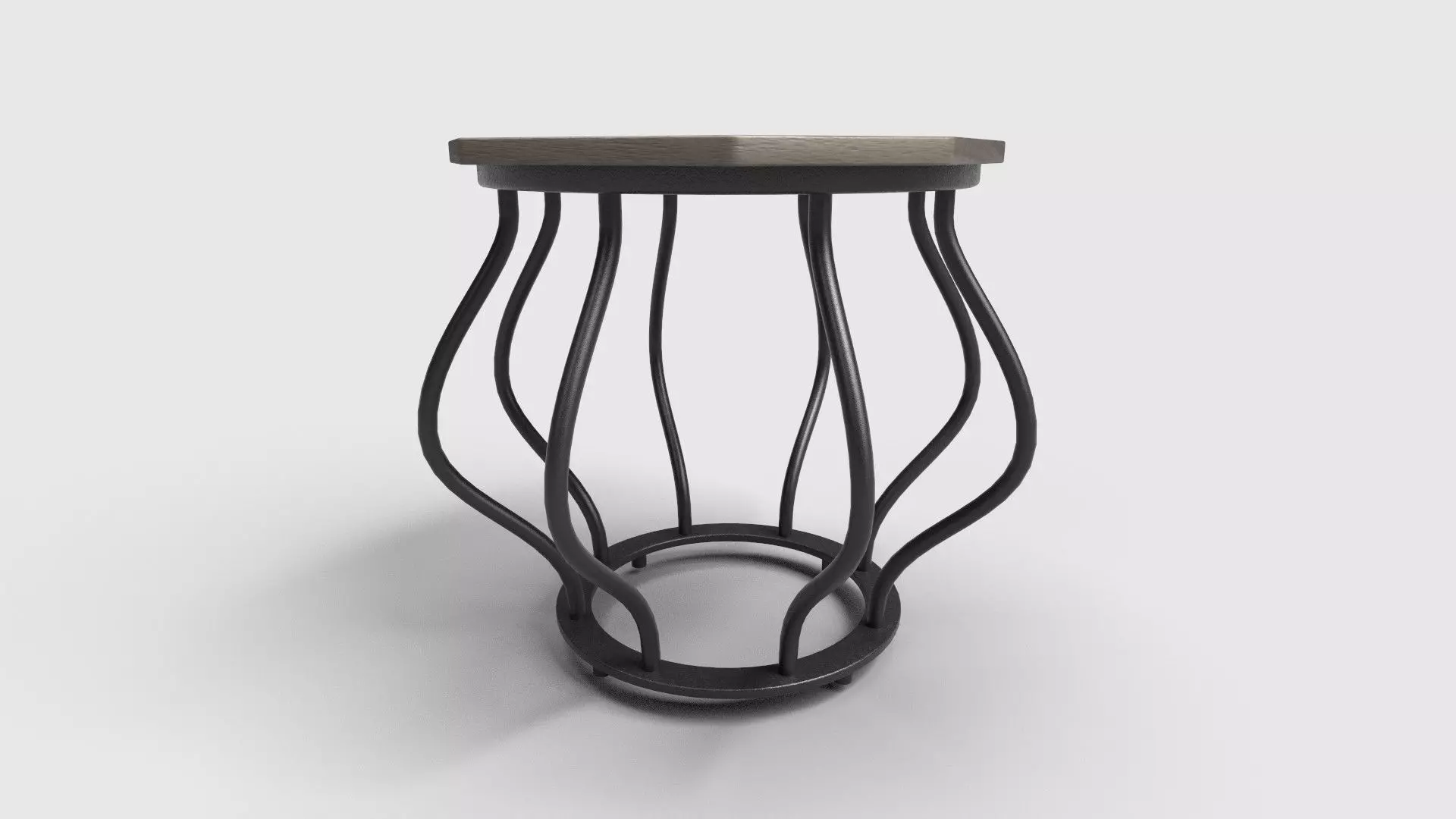 Octagon Table CG64 3D model_1