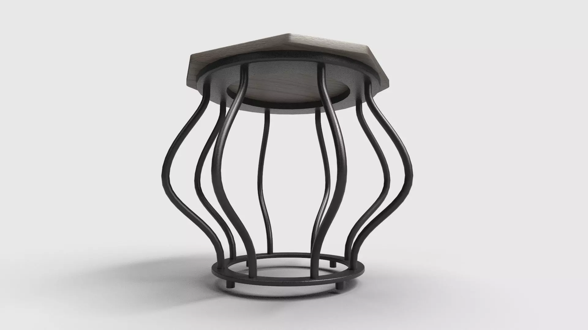Octagon Table CG64 3D model_2