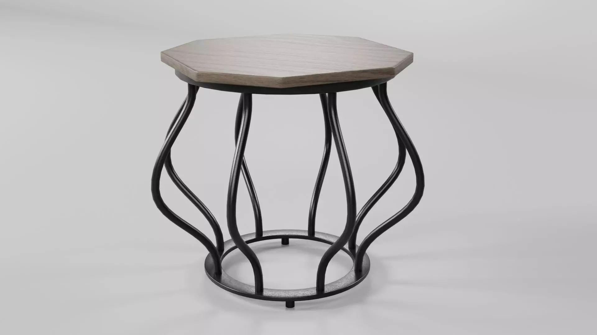 Octagon Table CG64 3D model_3