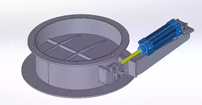 Diameter 500 mm Pneumatic valve 3D model