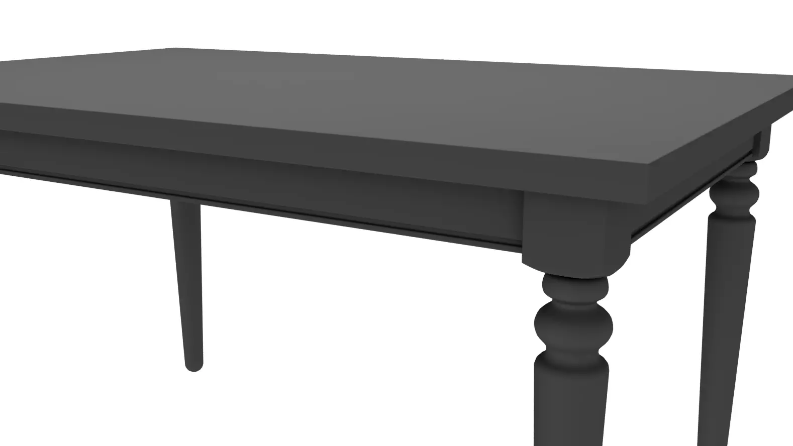 IKEA INGATORP Dining Table and Chair   Free low-poly 3D model_3