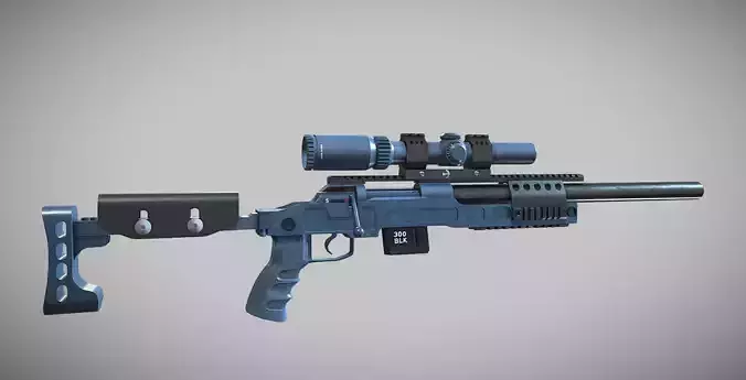 SPR-300 PRO lowpoly sniper rifle