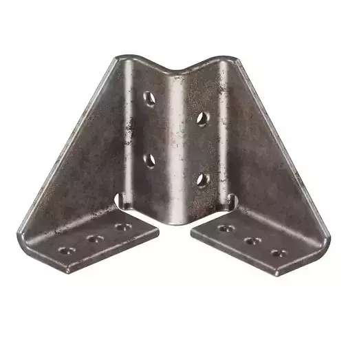 Rusty Furniture Corner Bracket 3D model