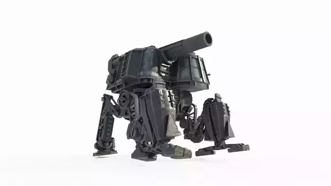 Fantasy style crawling turret robot